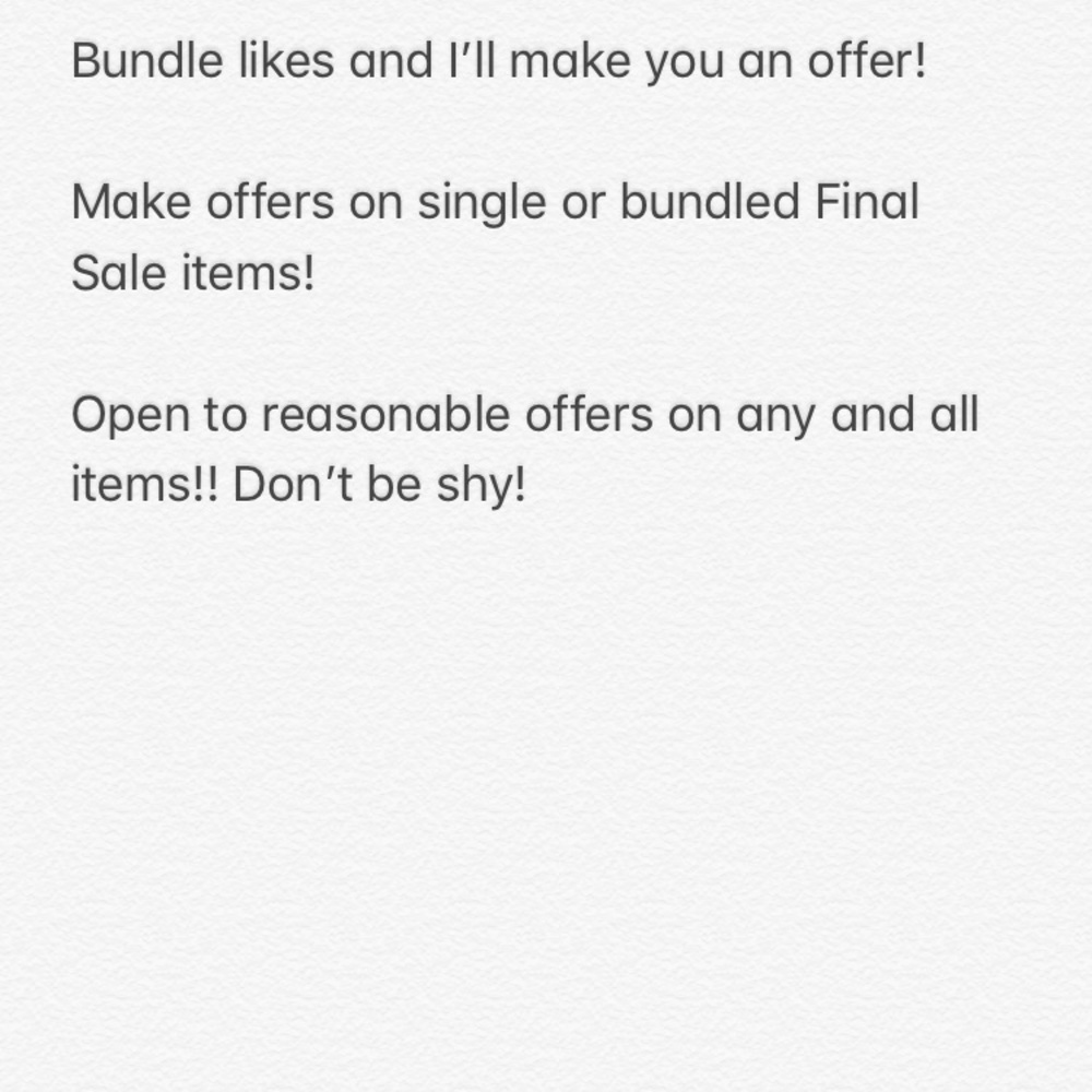 Make offers!